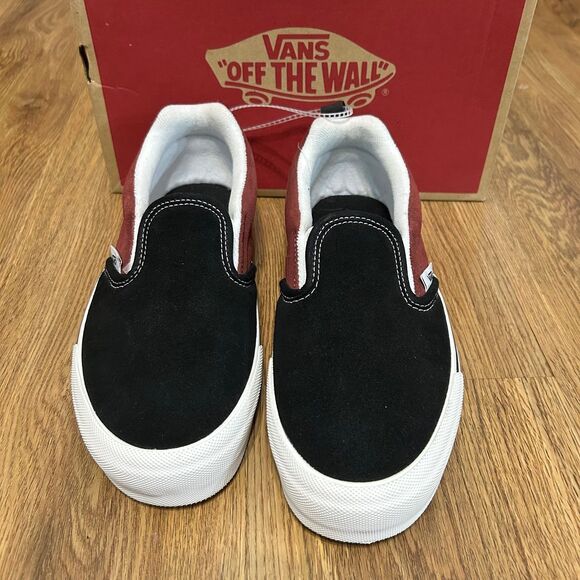 VANS knu black suede slip on shoes sneakers mens 7.5 new - Picture 5 of 6